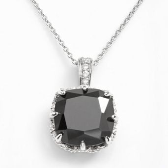 Sophie Miller Sterling Silver Black & White Cubic Zirconia Pendant