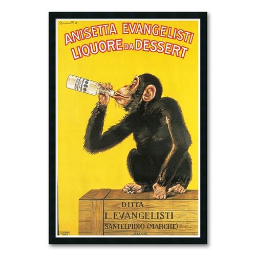 Anisetta Evangelisti Liquore da Dessert, c. 1925 Framed Art Print by Carlo Biscaretti