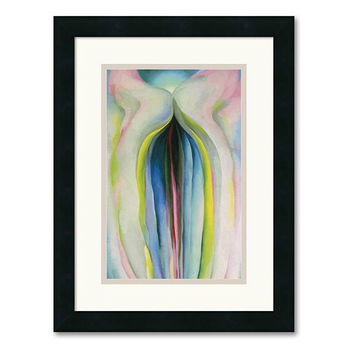 Gray Line with Black, Blue, and Yellow, 1923 Framed Art Print by Georgia O’Keeffe