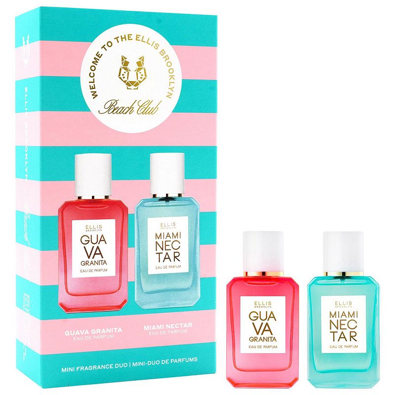 Ellis Brooklyn BEACH CLUB Fragrance Mini Duo with Pink Pineapple and Guava Perfume Gift Set