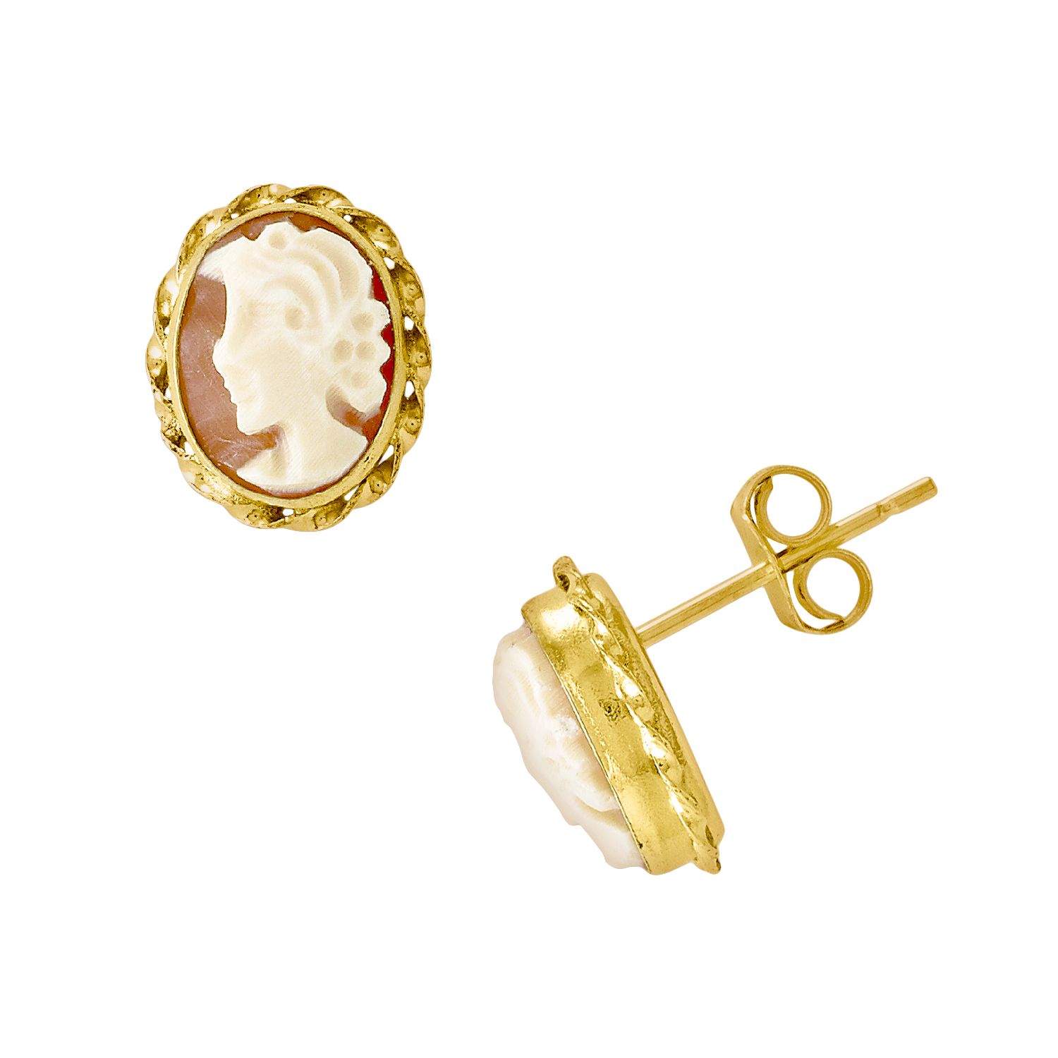 18k金 saudi gold cameo earrings (超限定) - miyomcerrahisi.com