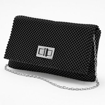 Gunne Sax by Jessica McClintock Beaded Mesh Flap Clutch