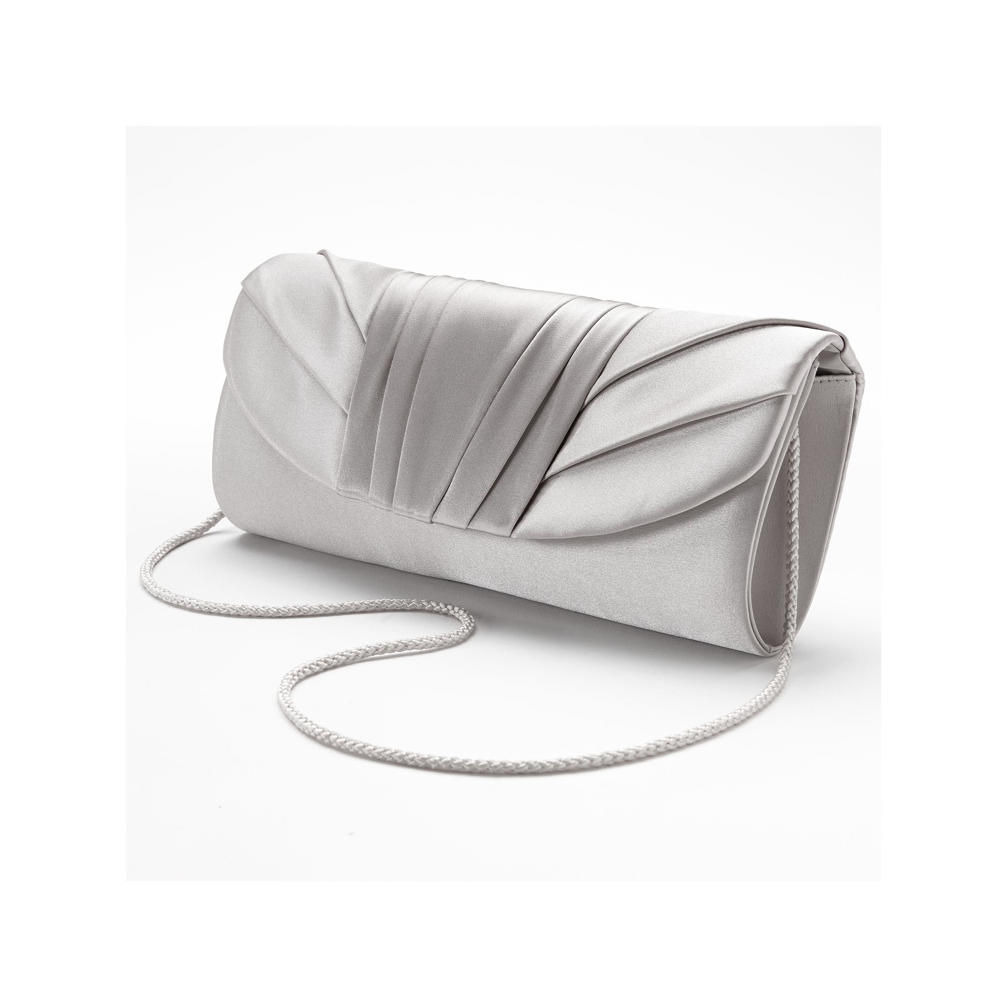 Gunne Sax by Jessica McClintock Pleated Clutch, Silver
