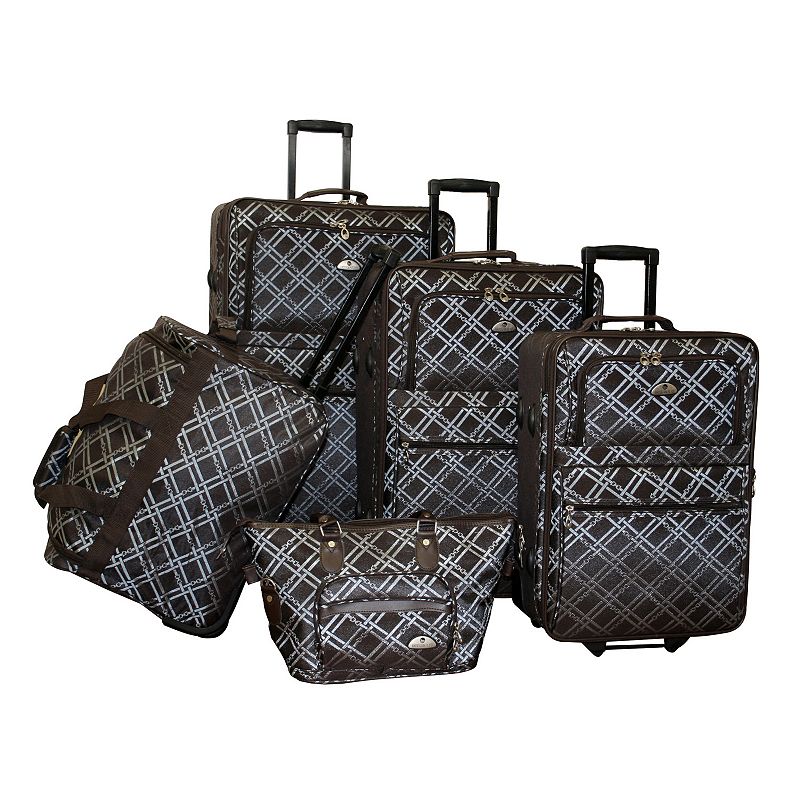 American Flyer Pemberly Buckles 5-Piece Wheeled Luggage Set, Blue, 5 PC SET