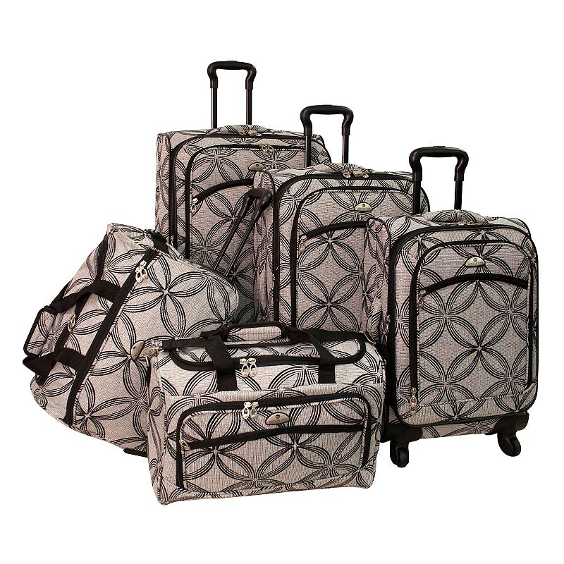American Flyer Clover 5-Piece Spinner Luggage Set, Grey, 5 PC SET