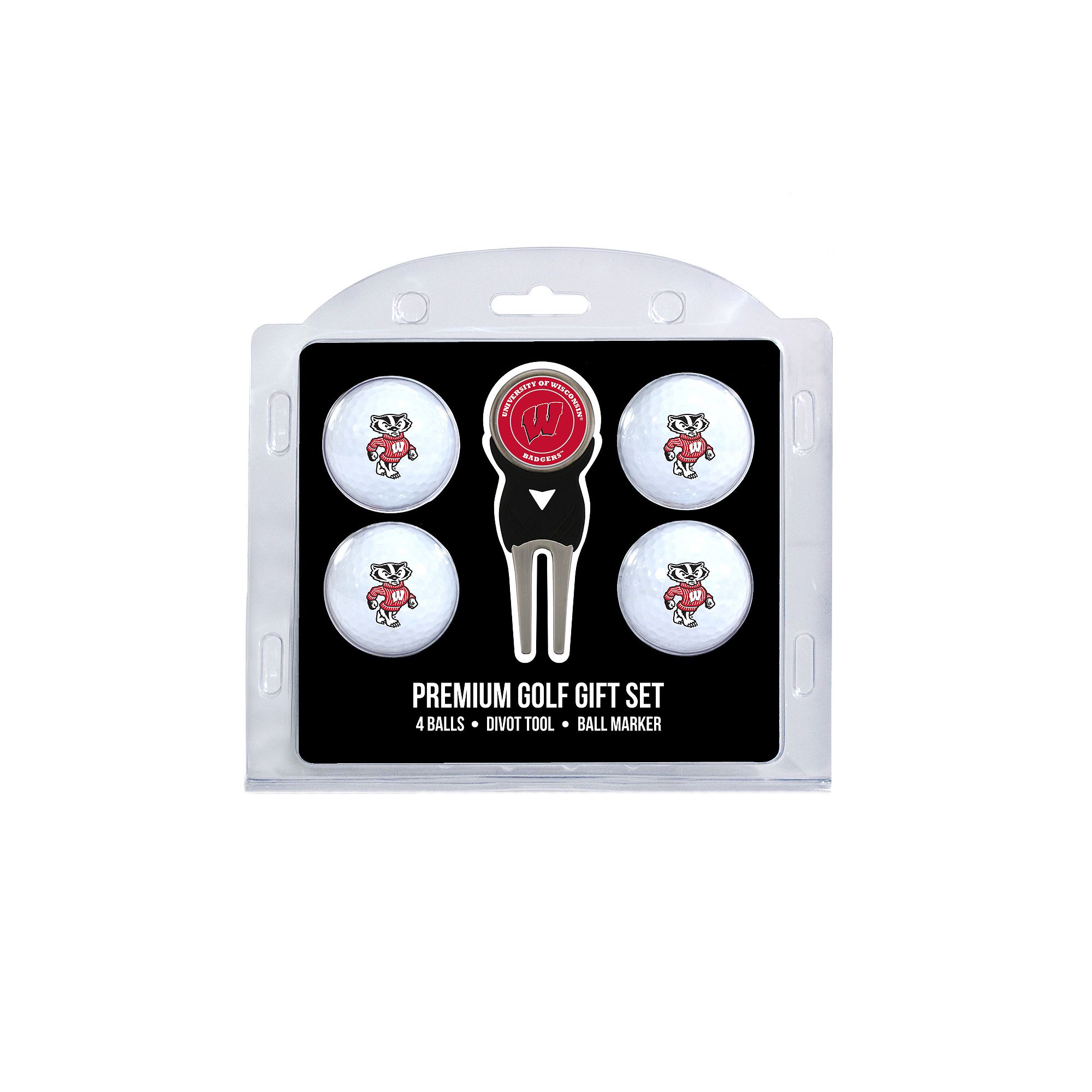 Wisconsin Badgers 6-Piece Golf Gift Set, Team