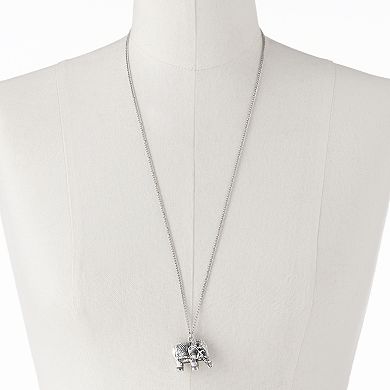 Mudd® Textured Elephant Pendant Necklace