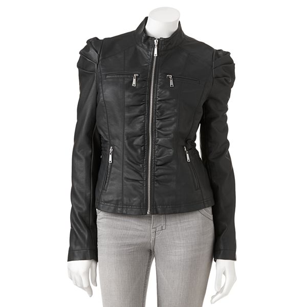 Kohls womens outlet faux leather jacket