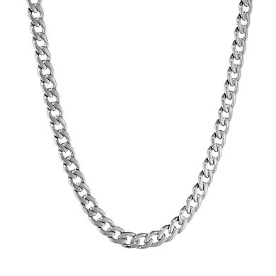 LYNX Stainless Steel Curb Chain Necklace and Bracelet Set