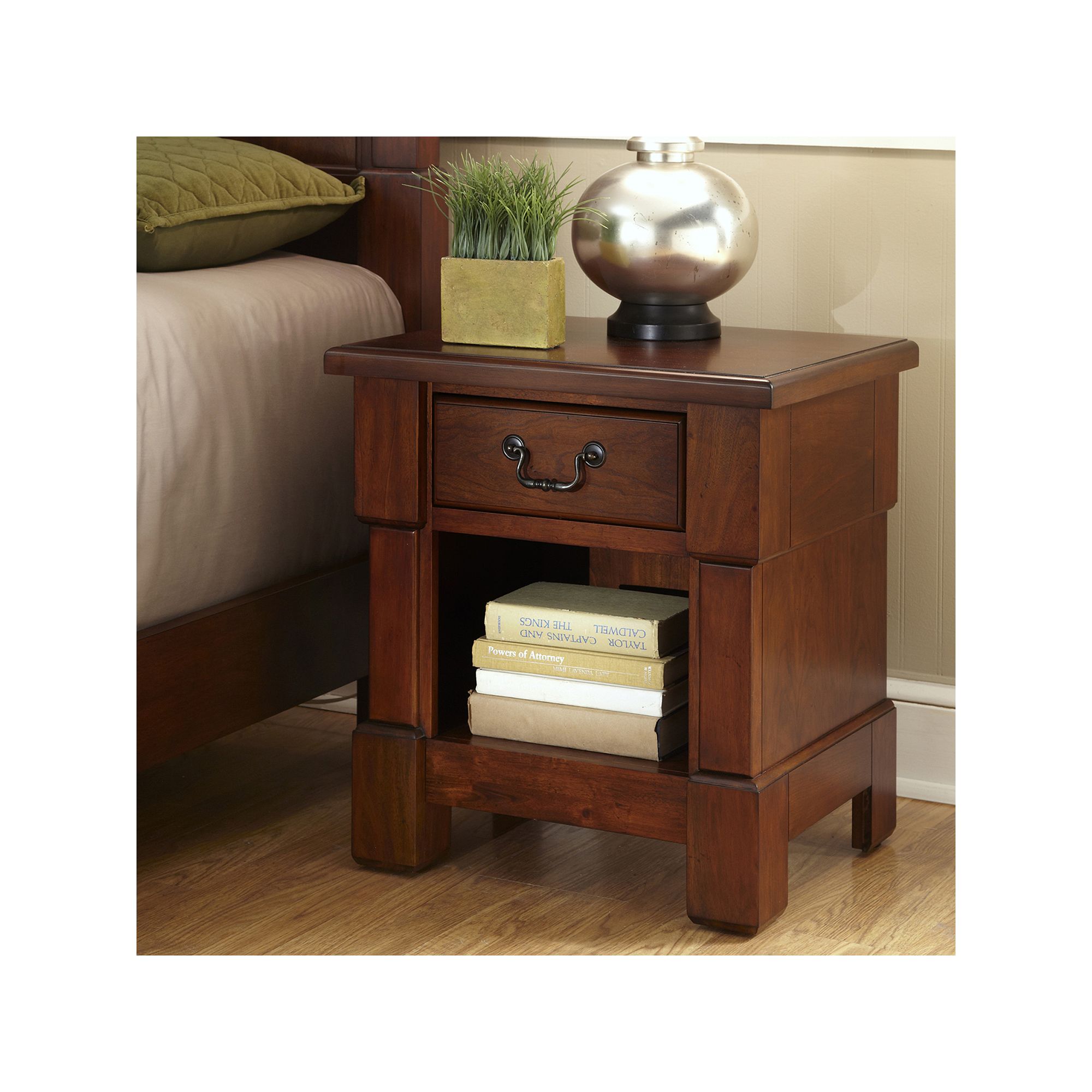 Aspen Nightstand, Rustic Red