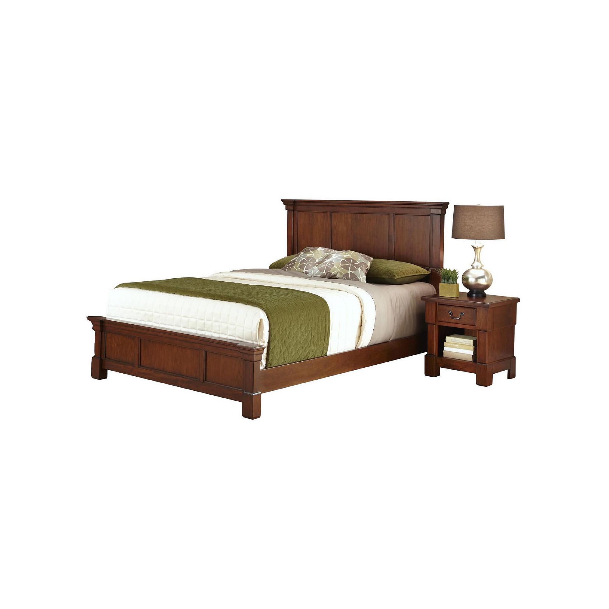 homestyles Aspen 4-pc. Queen Headboard, Footboard & Nightstand Set, Rustic 