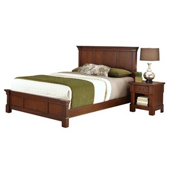 homestyles Aspen 4 pc Queen Headboard, Footboard & Nightstand Set