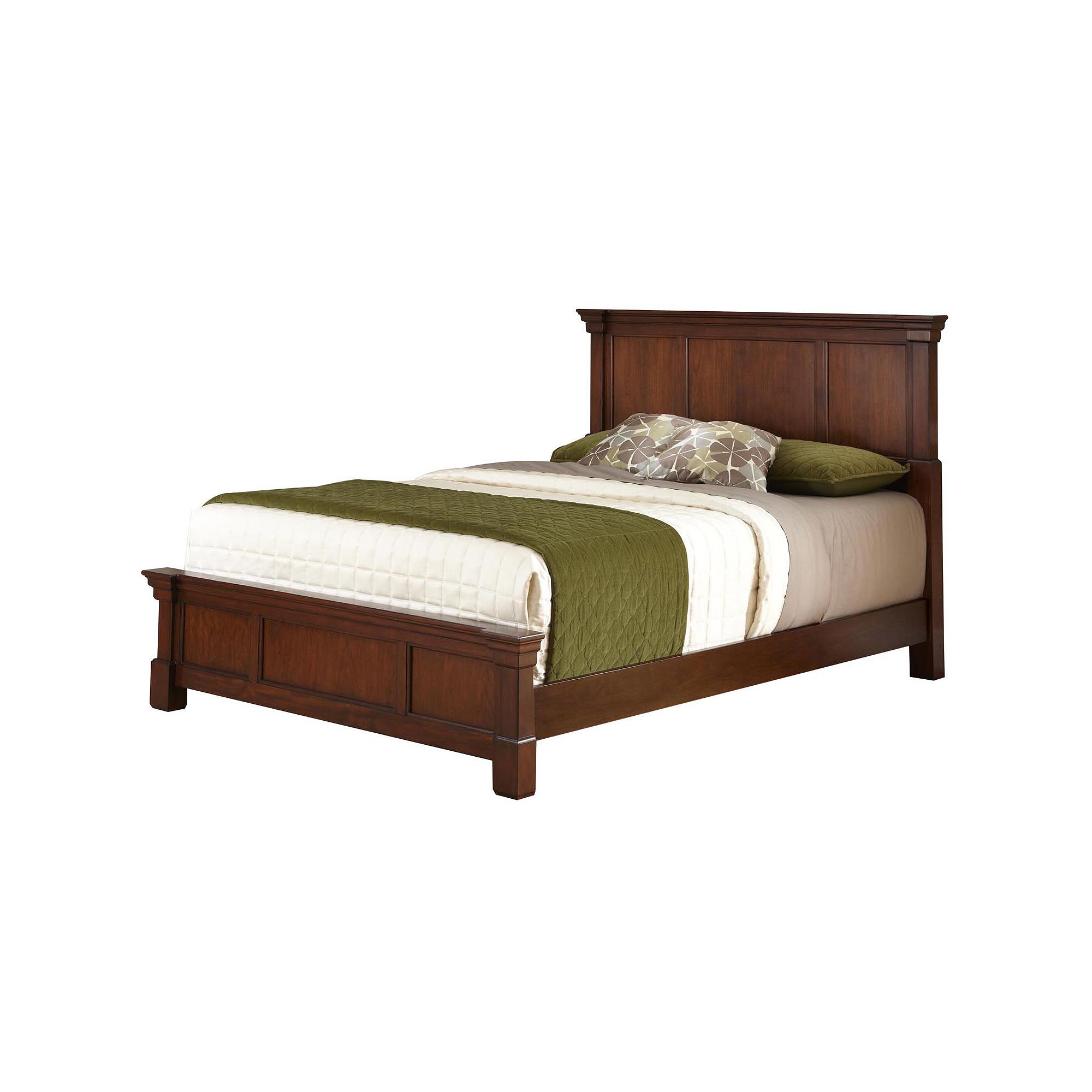 homestyles Aspen 3-pc. King Headboard, Footboard and Frame Set, Rustic Red