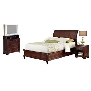 Home Styles Lafayette 5-pc. Queen Headboard, Footboard, Frame, 5-Drawer Media Chest and Nightstand Set