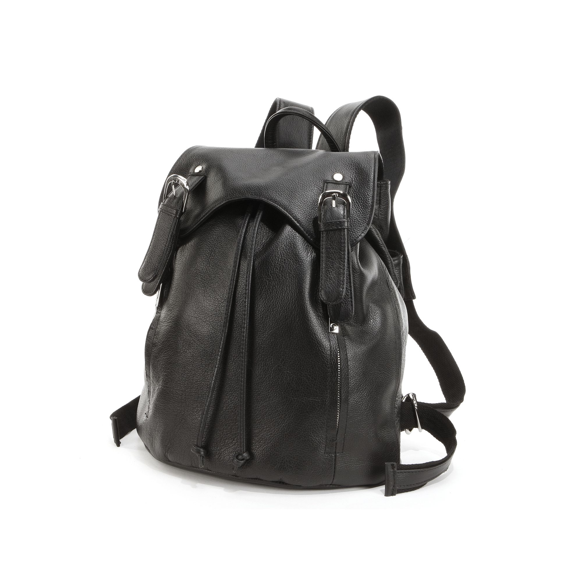 AmeriLeather Clementi Leather Backpack, Black