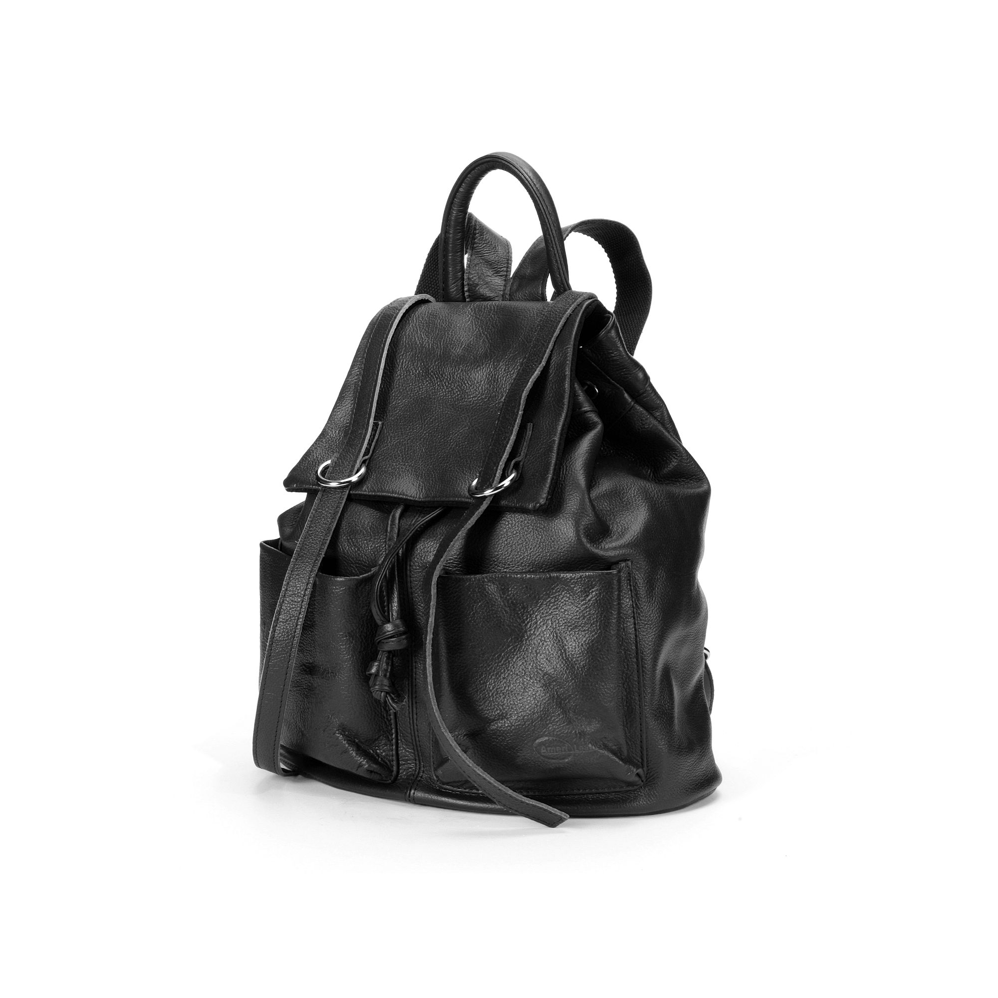 AmeriLeather Chief Leather Backpack, Black
