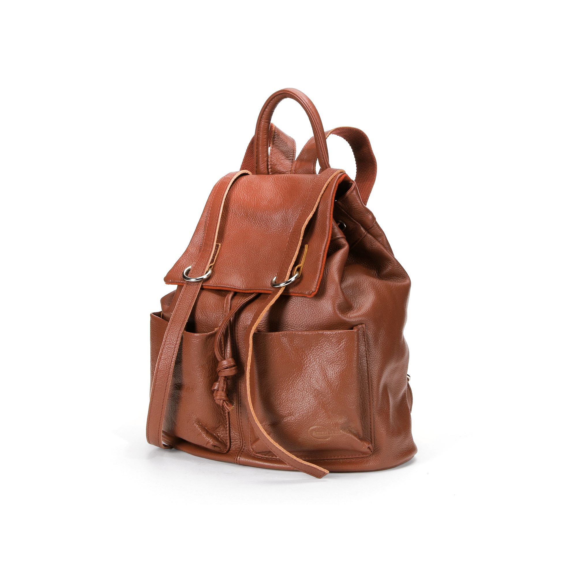 AmeriLeather Chief Leather Backpack, Brown