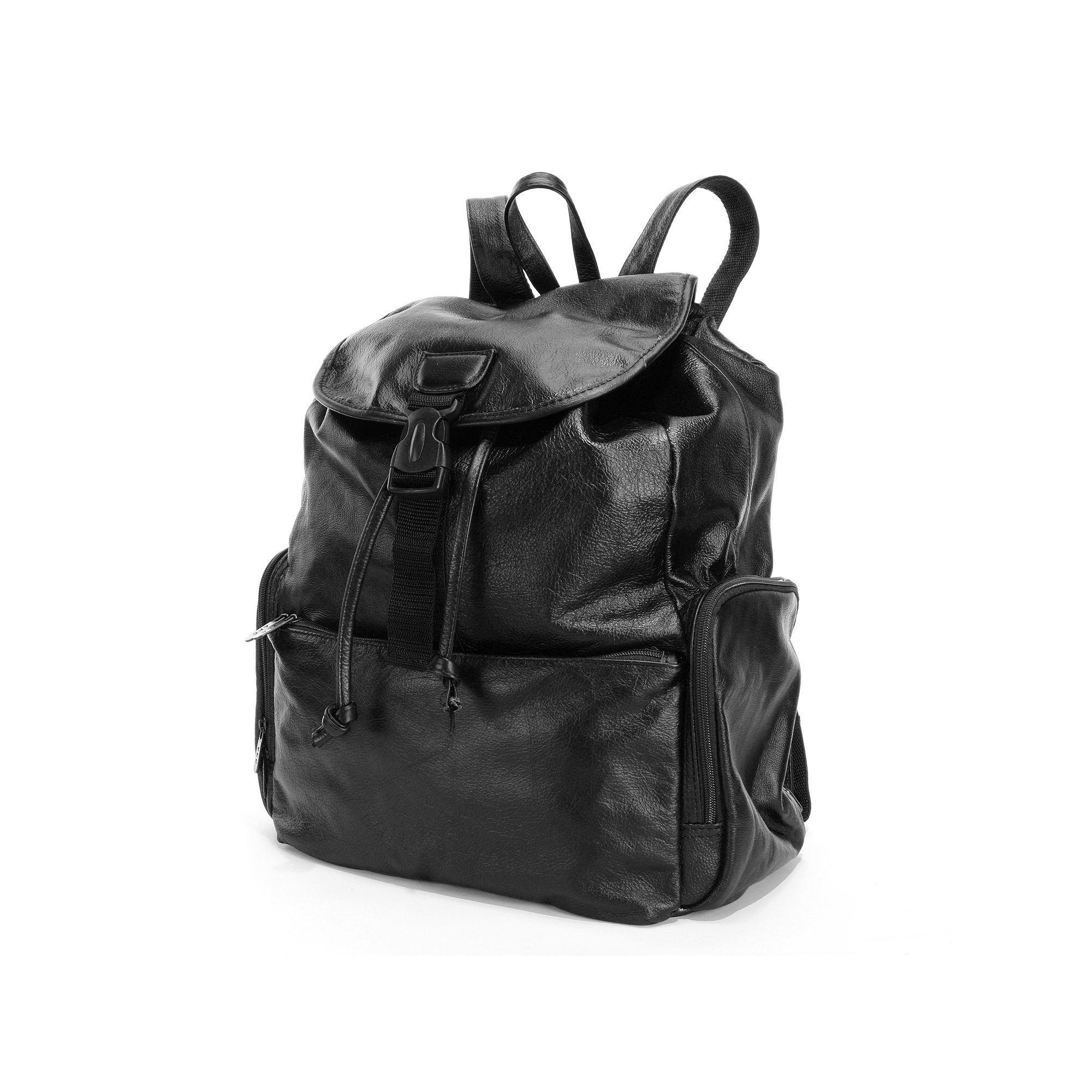 AmeriLeather Jumbo Leather Backpack, Black