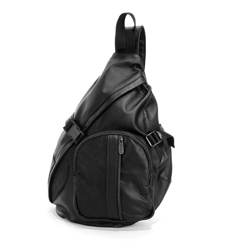 AmeriLeather APC Leather Sling Bag, Black