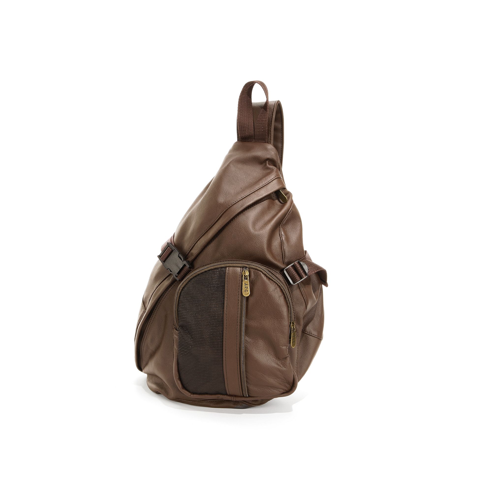AmeriLeather APC Leather Sling Bag, Dark Brown