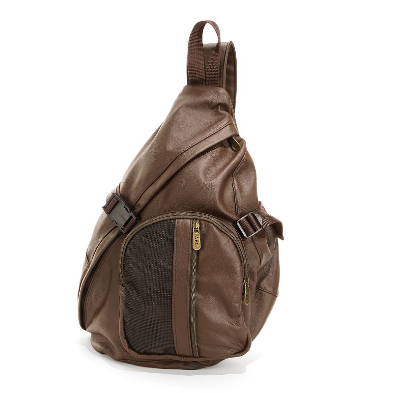 AmeriLeather APC Leather Sling Bag, Brown