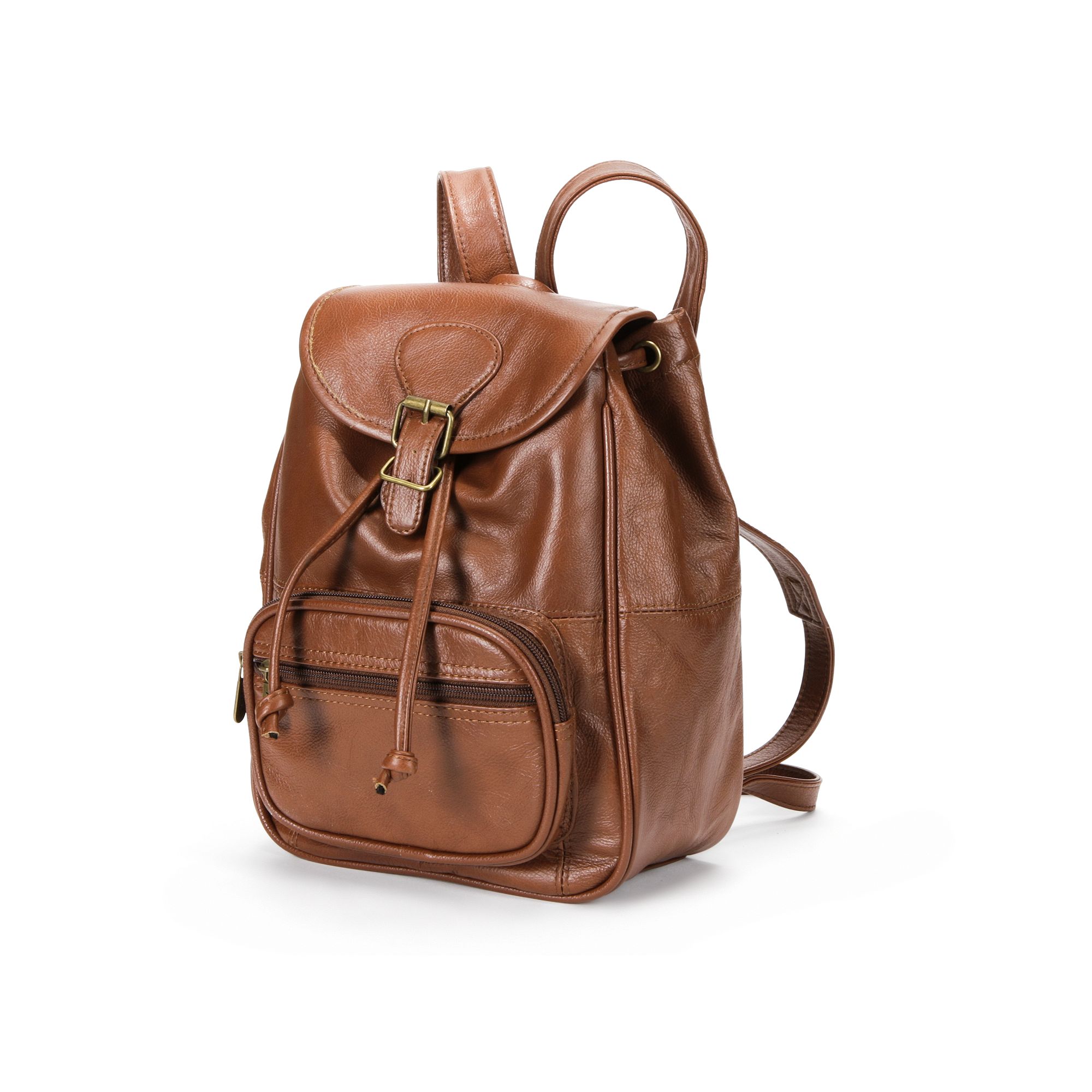 AmeriLeather Mini Leather Backpack, Brown