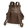 AmeriLeather Urban Buckle Flap Leather Backpack