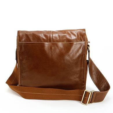 AmeriLeather Teddy Leather Messenger Bag