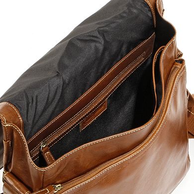 AmeriLeather Teddy Leather Messenger Bag