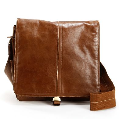 AmeriLeather Teddy Leather Messenger Bag