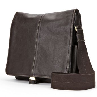 AmeriLeather Teddy Leather Messenger Bag