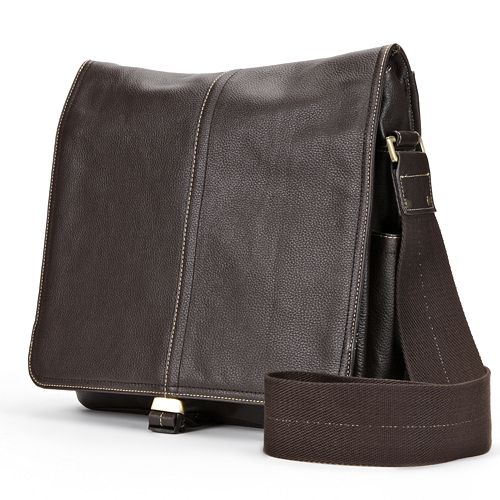 AmeriLeather Teddy Leather Messenger Bag