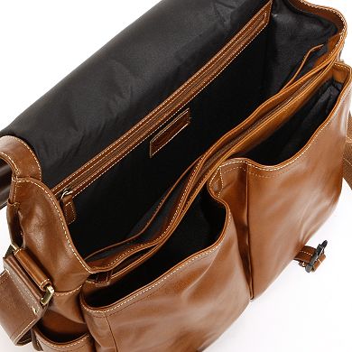 AmeriLeather Legacy Woody Leather Portfolio Messenger Bag