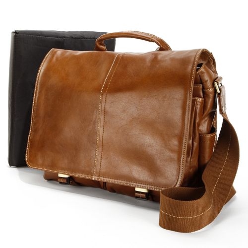AmeriLeather Legacy Woody Leather Portfolio Messenger Bag
