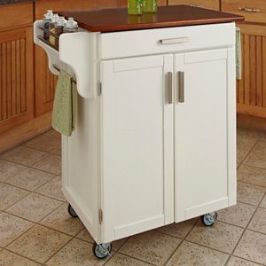 Oak-Top Kitchen Cart