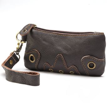 AmeriLeather Okra Wristlet
