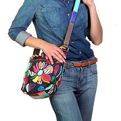 AmeriLeather Tansy Leather Mini Crossbody Bag