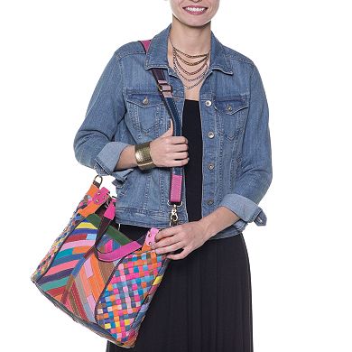 AmeriLeather Hazelle Leather Convertible Shoulder Bag