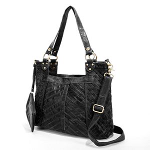 AmeriLeather Hazelle Leather Convertible Shoulder Bag