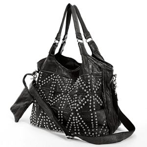 AmeriLeather Spirit Leather Studded Tote