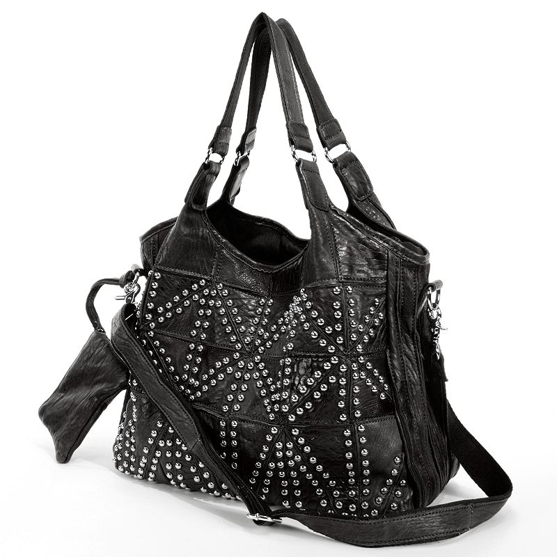 UPC 791336170900 product image for AmeriLeather Spirit Leather Studded Tote, Black | upcitemdb.com