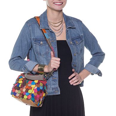 AmeriLeather Feesh Mini Leather Convertible Shoulder Bag