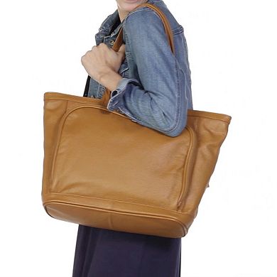 AmeriLeather Cosmopolitan Leather Tote