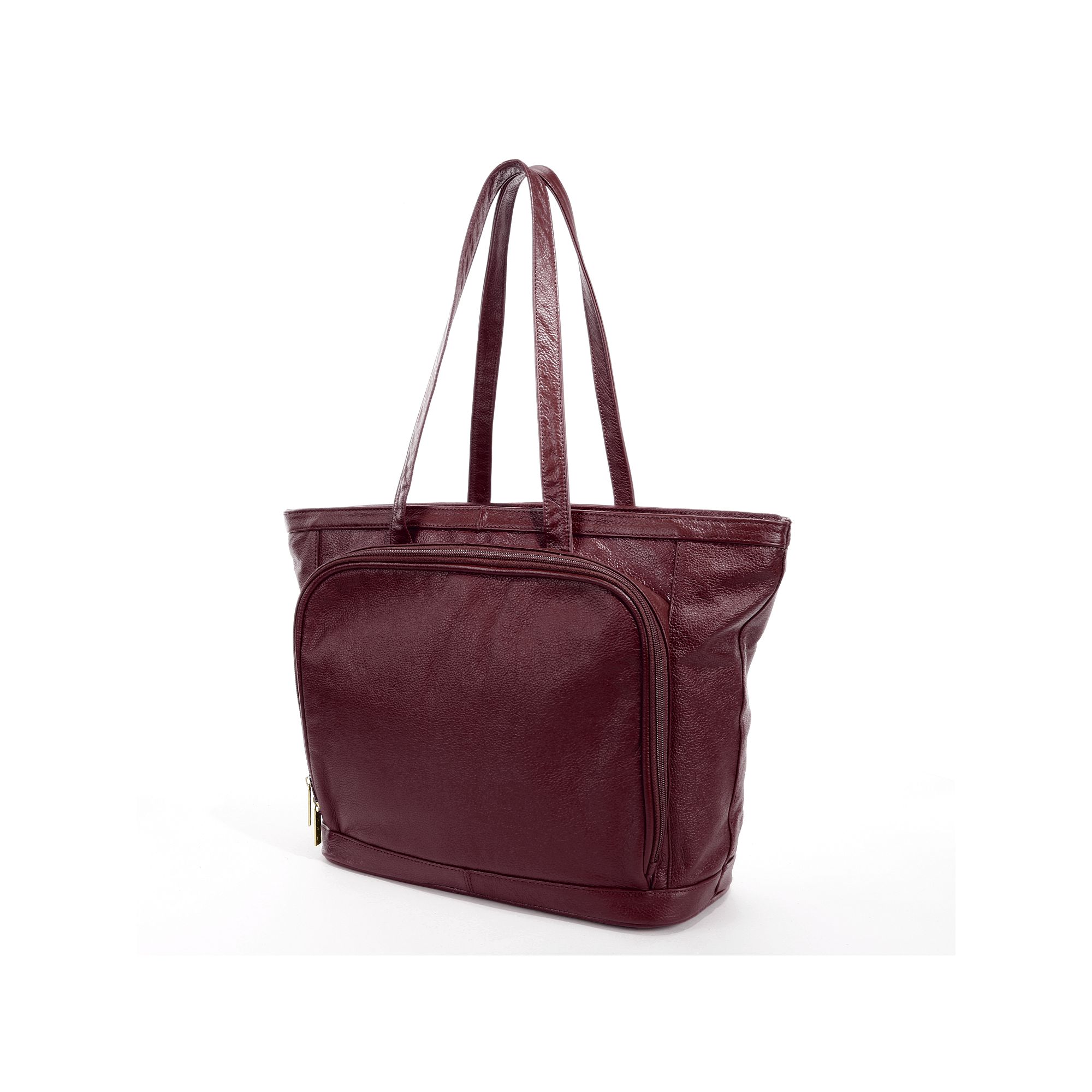 AmeriLeather Cosmopolitan Leather Tote, Red