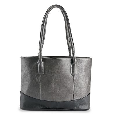 AmeriLeather Casual Leather Tote Bag