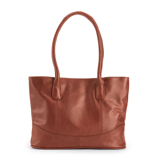 AmeriLeather Casual Leather Tote Bag - Chestnut