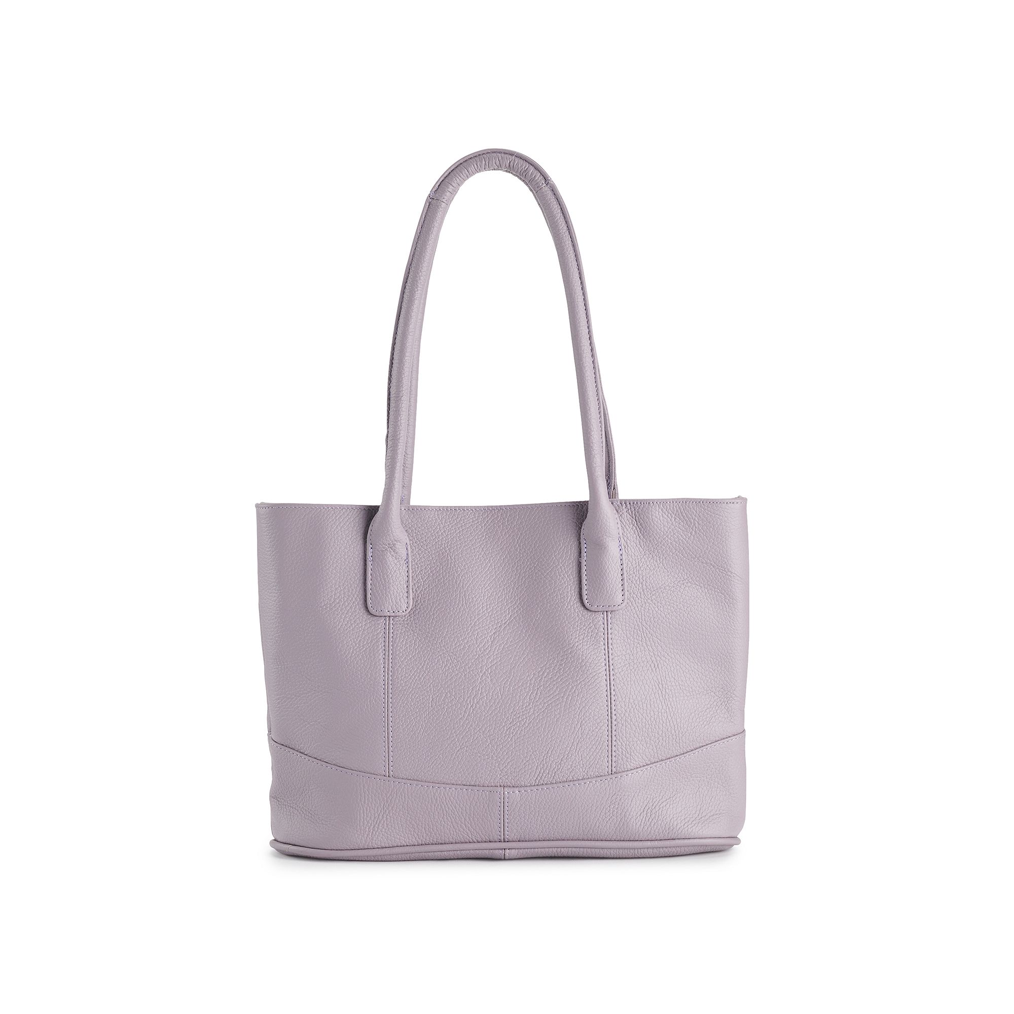 AmeriLeather Casual Leather Tote Bag, Purple