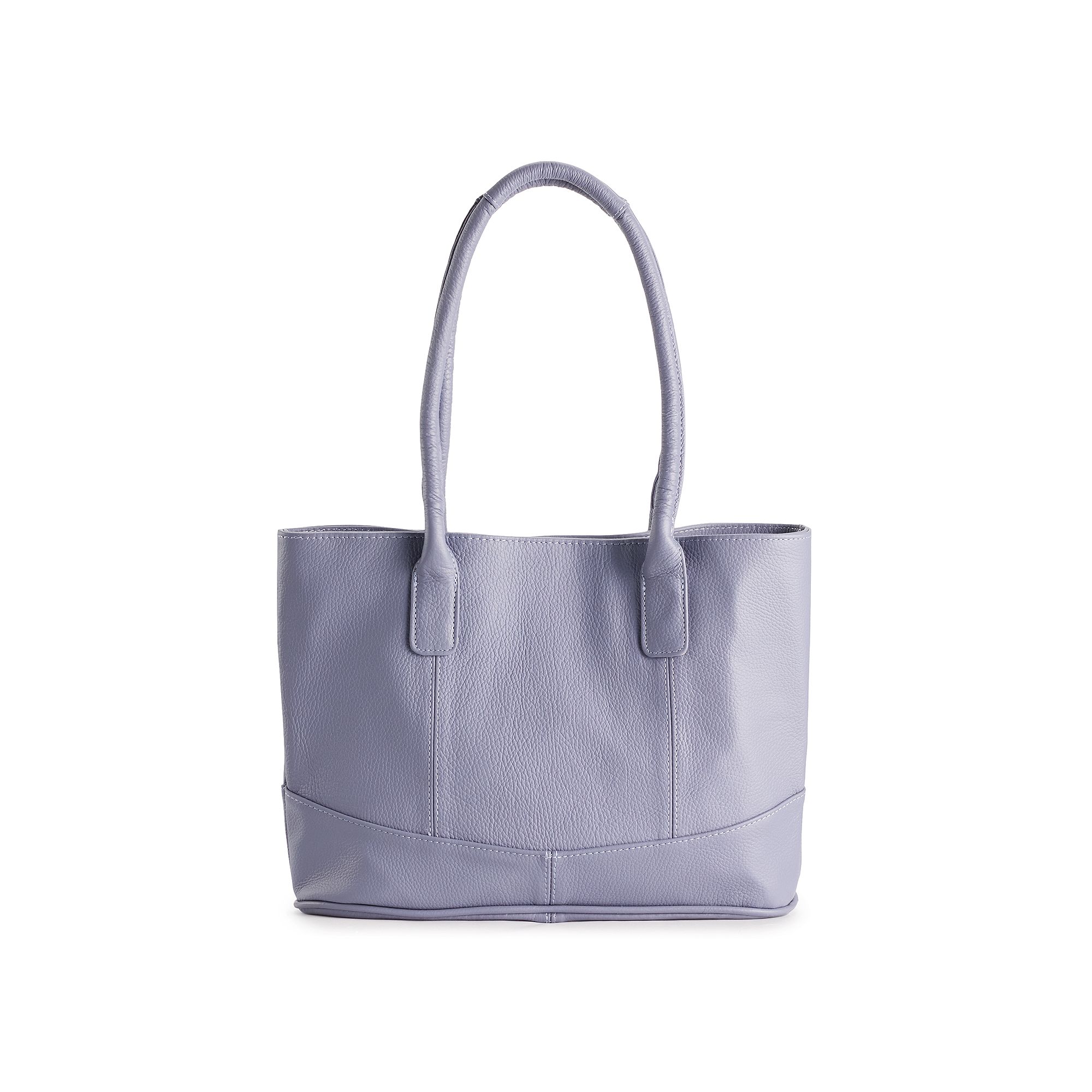 AmeriLeather Casual Leather Tote Bag, Pastel Purple