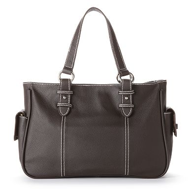 AmeriLeather Sophisticated Leather Shopper