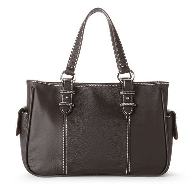 AmeriLeather Sophisticated Leather Shopper